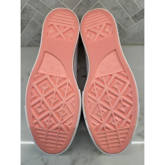 Converse Chuck Taylor All Star Lift Sneakers Shoes Womens 7 Low Top White Ribbon - Picture 8 of 10